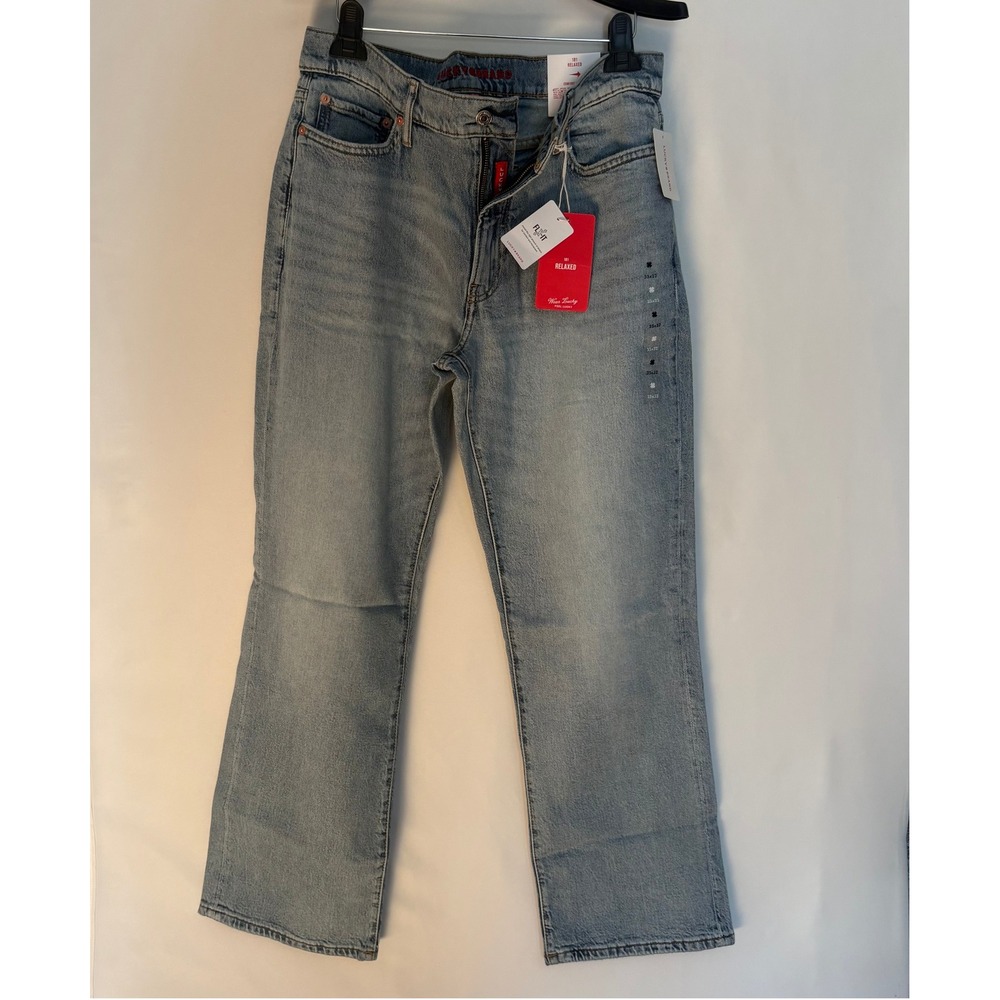 Lucky Brand 181 Relaxed Jeans Mens 34x30 Light Wash Flex-It Straight Leg *NOTES*